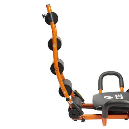 Imagem de Aparelho Abdominal Ab Core Plus, Assento Giratório, Laranja E Preto, E8, Acte Sports