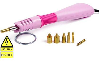 Imagem de Aparelho Aplicador Strass + 100 Hotfix Suporte E 07 Pontas.