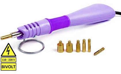 Imagem de Aparelho Aplicador Strass + 100 Hotfix Suporte E 07 Pontas.