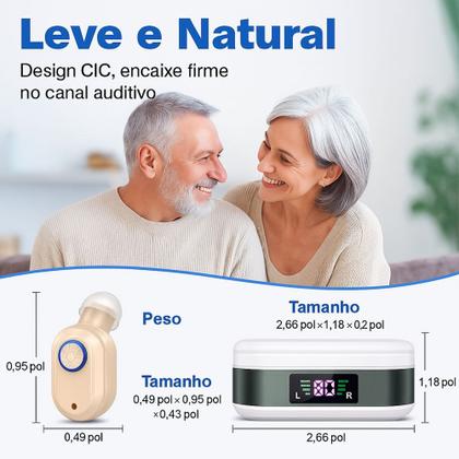 Imagem de Aparelho Auditivo B16 Mini Pequeno Potente Sem Ruído + Nf