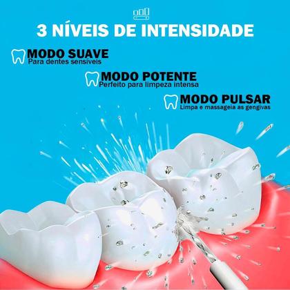 Imagem de Aparelho Bucal Recarregável 3 Em 1 Higiene Dental Completa