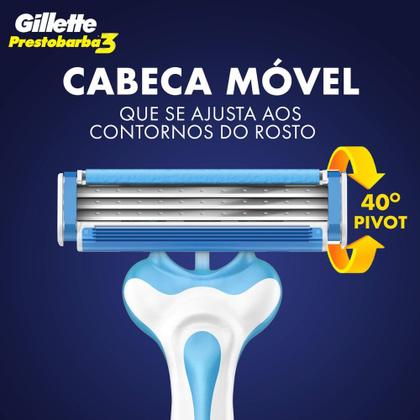 Imagem de Aparelho de Barbear Descartável Gillette Prestobarba3 Cool 2 Unidades