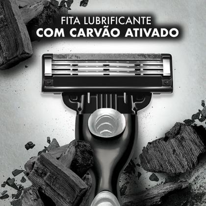Imagem de Aparelho de Barbear Gillette Mach3 Carbono 1 Unidade + 1 Carga