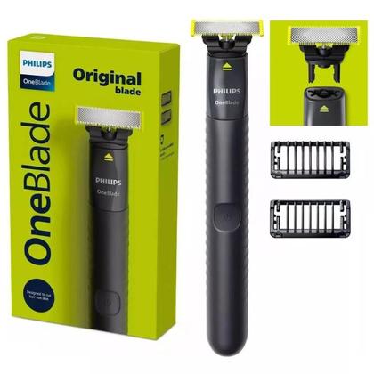 Imagem de Aparelho de Barbear Masculino Depilador Eletrônico OneBlade QP1424/10 Philips Bivolt Recarregávél