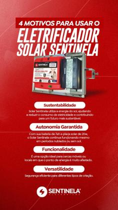 Imagem de Aparelho De Cerca Rural Mod 100k Com Placa Solar E Bateria
