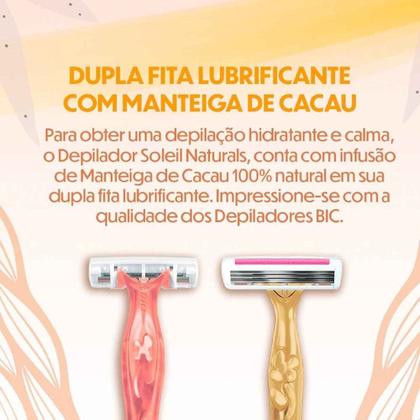 Imagem de Aparelho de Depilar Descartável Soleil Naturals C/2 un - Bic