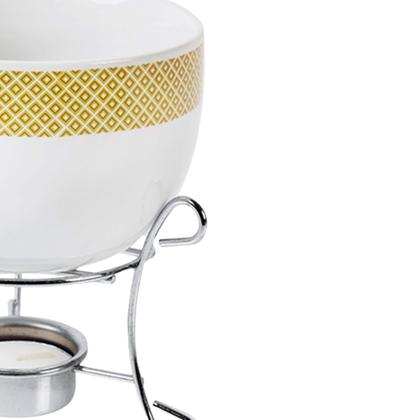 Imagem de Aparelho De Fondue 7 Peças Amarelo Cerâmica Linha Fondue Brinox - 1256/114