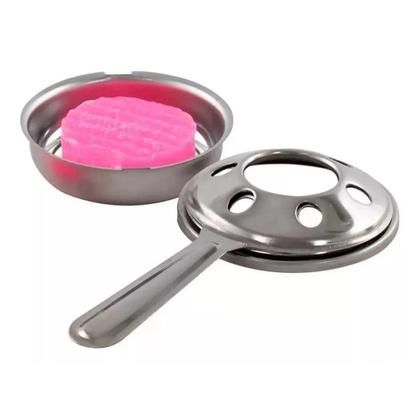 Imagem de Aparelho De Fondue Esmaltado Viena Carroussel Potes Giratorio 16 Peças Serviço Conjunto Kit Base Giratória Carrossel Carne Queijo Chocolate Alto Padrão Qualidade Forma Inox