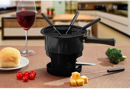 Imagem de Aparelho de Fondue Viena 8 Peças com Queimador Forma Preto