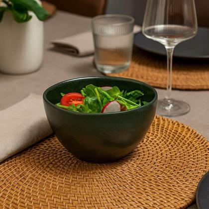 Imagem de Aparelho de Jantar 12 Peças em Cerâmica Porto Brasil Arauco Verde Orgânico Mesa Posta Elegante