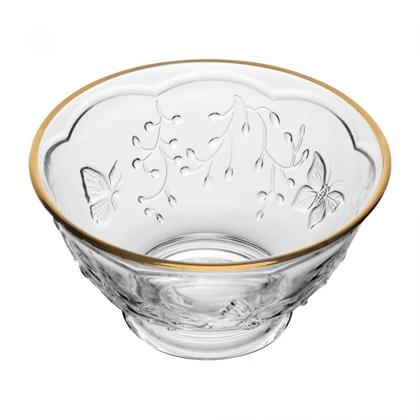 Imagem de Aparelho de Jantar 12 Peças New Butterfly com Fio de Ouro Cristal Ecológico Lyor