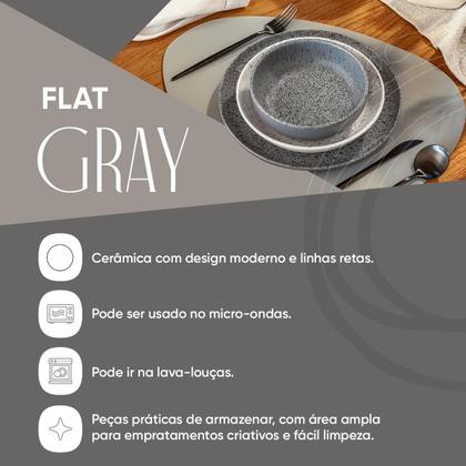 Imagem de Aparelho de Jantar 18 Peças Oxford Flat Gray