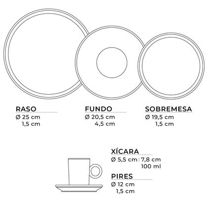 Imagem de Aparelho de Jantar 20 Peças Basic Rust - Day By Day