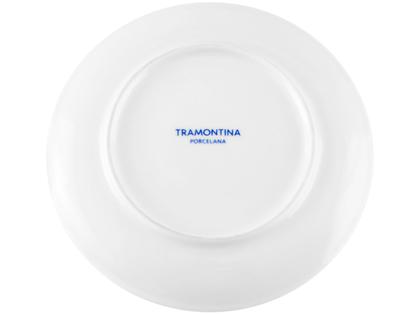 Imagem de Aparelho de Jantar 20 Peças Tramontina Redondo Porcelana Branco e Marrom Mare