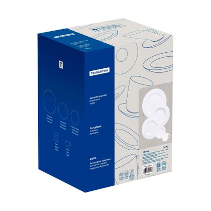 Imagem de Aparelho de Jantar 20 Peças Tramontina Vibrare em Porcelana Decorada