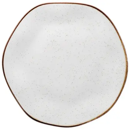 Imagem de Aparelho de Jantar 42 Peças de Porcelana Oxford Ryo Maresia, Branco/Marrom