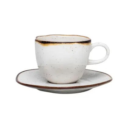 Imagem de Aparelho de Jantar 42 Peças de Porcelana Oxford Ryo Maresia, Branco/Marrom