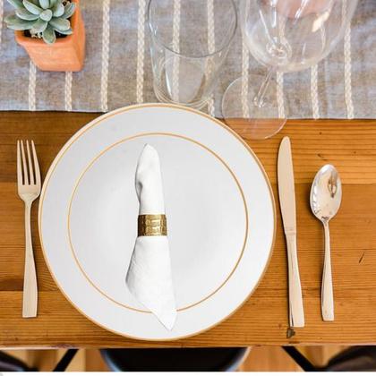 Imagem de Aparelho De Jantar Chá E Café 42pç Porcelana Com Fio De Ouro