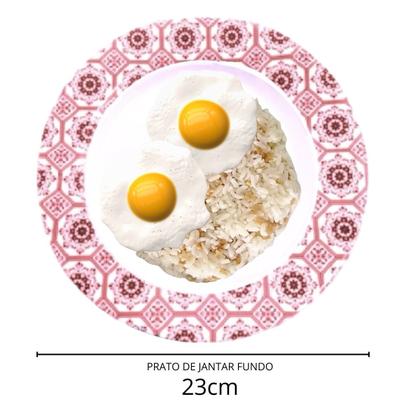 Imagem de Aparelho De Jantar Completo 36 Pçs Melamina Português Verm.