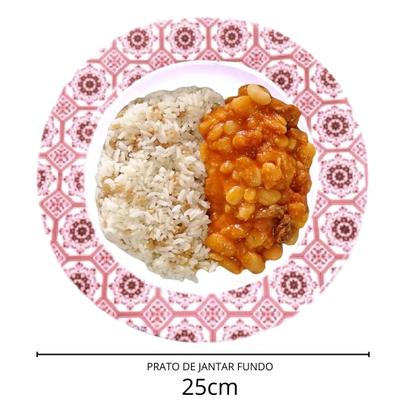 Imagem de Aparelho De Jantar Completo 36 Pçs Melamina Português Verm.