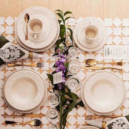 Imagem de Aparelho de jantar completo oxford mendi marfim 30 peças