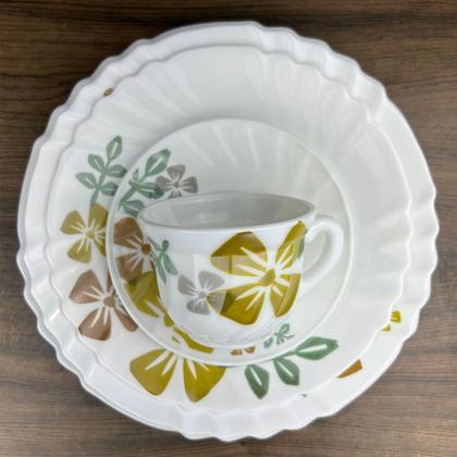 Imagem de Aparelho de Jantar e Chá 20 Peças 100% Vidro Salermo Fratelli Jogo Conjunto de Jantar Chá 20 Peças Xícaras Pratos