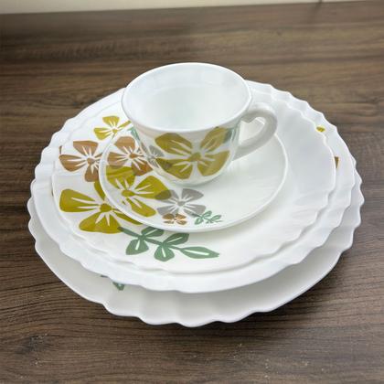 Imagem de Aparelho de Jantar e Chá 20 Peças 100% Vidro Salermo Fratelli Jogo Conjunto de Jantar Chá 20 Peças Xícaras Pratos