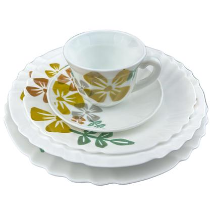 Imagem de Aparelho de Jantar e Chá 20 Peças 100% Vidro Salermo Fratelli Jogo Conjunto de Jantar Chá 20 Peças Xícaras Pratos