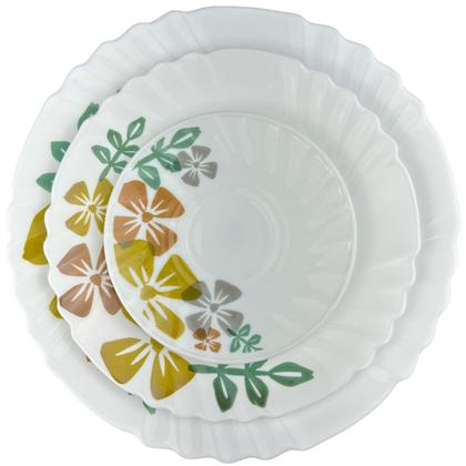 Imagem de Aparelho de Jantar e Chá 20 Peças 100% Vidro Salermo Fratelli Jogo Conjunto de Jantar Chá 20 Peças Xícaras Pratos