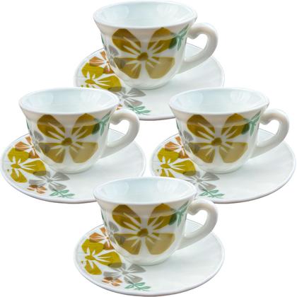 Imagem de Aparelho de Jantar e Chá 20 Peças 100% Vidro Salermo Fratelli Jogo Conjunto de Jantar Chá 20 Peças Xícaras Pratos