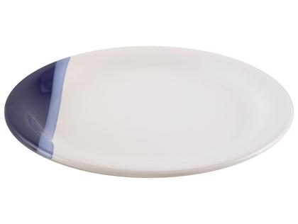 Imagem de Aparelho de Jantar e Chá 20 Peças Cerâmica Brasilia Redondo Branco e Azul Cobalto Atual