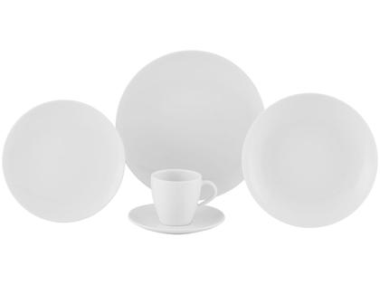Imagem de Aparelho de Jantar e Chá 20 Peças Tramontina de Porcelana Branco Redondo Silvia