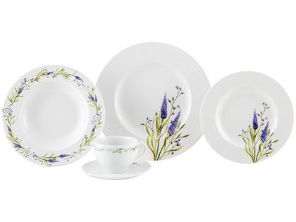 Imagem de Aparelho de Jantar e Chá 20 Peças Tramontina Redondo de Porcelana Branco Lilla 96589052