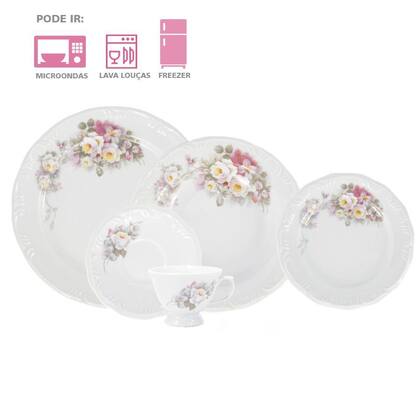 Imagem de Aparelho de Jantar e Chá Porcelana 30 Peças Eterna Schmidt