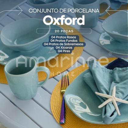 Imagem de Aparelho De Jantar E Chá Ryo Blue Bay 20 Peças Oxford