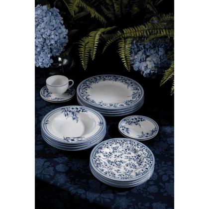 Imagem de Aparelho De Jantar Jogo Pratos Kit 12 Peças Azzura Porcelana Decorada Tramontina