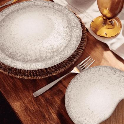 Imagem de Aparelho De Jantar Jogo Pratos Kit 12 Peças Porcelana Decorada Camila Tramontina