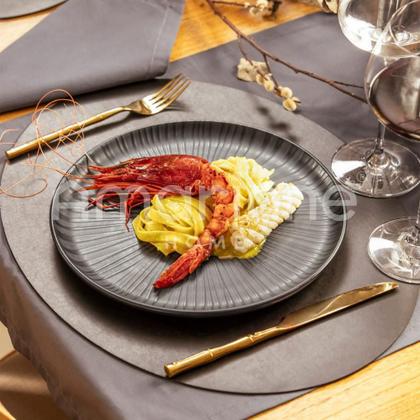 Imagem de Aparelho De Jantar Lanche Completo 16 Peças Oxford Flat Onix Preto