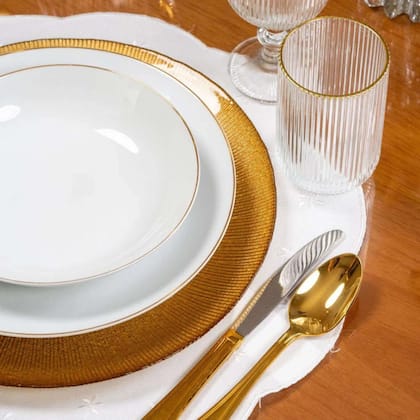 Imagem de Aparelho de jantar Legacy Gold com 42 Peças de Porcelana - L'Hermitage