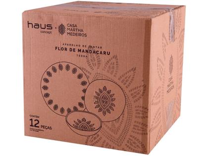 Imagem de Aparelho de Jantar Mandacaru Martha Medeiros Terra 12 Peças