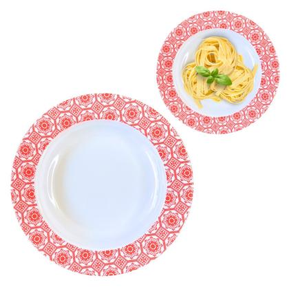 Imagem de Aparelho De Jantar Melamina Jogo Completo Português Verm.