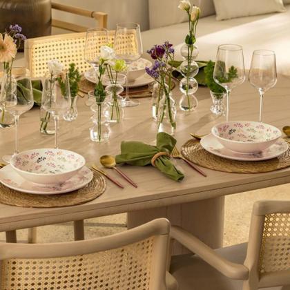 Imagem de Aparelho De Jantar Oxford 20 Peças Cerâmica Florido Pratos E Xícara Conjunto Completo