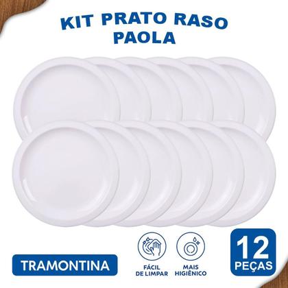 Imagem de Aparelho De Jantar Paola Tramontina Prato Raso 25 Cm 12 Pçs