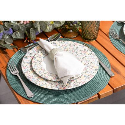 Imagem de Aparelho de Jantar Tramontina Dalina em Porcelana Decorada 30 Peças Jogo de Pratos Especial