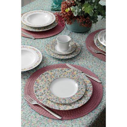 Imagem de Aparelho de Jantar Tramontina Dalina em Porcelana Decorada 30 Peças Jogo de Pratos Especial