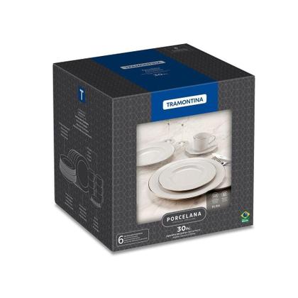 Imagem de Aparelho De Jantar Tramontina Elisa Em Porcelana Decorada 30 Peças Tramontina