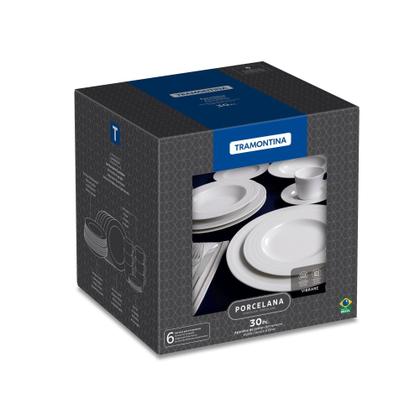 Imagem de Aparelho de Jantar Tramontina Vibrare em Porcelana Decorada 30 Peças