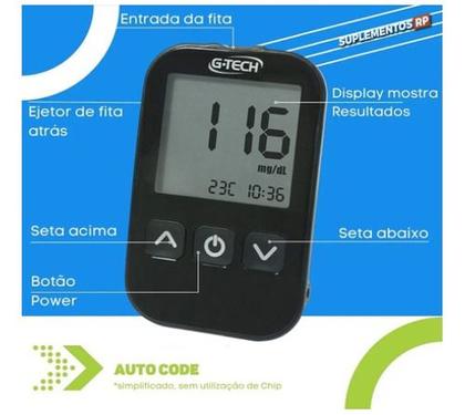 Imagem de Aparelho De Medir Gllicose Combo Completo Gtech Lite