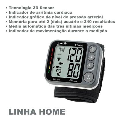 Imagem de Aparelho De Medir Pressão Digital De Pulso Gtech Sensor 3d
