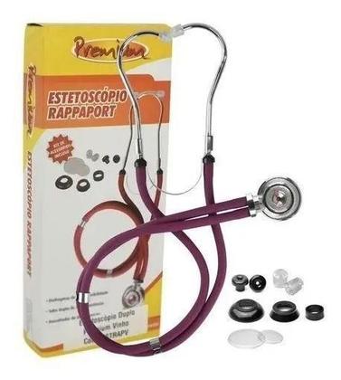 Imagem de Aparelho De Medir Pressão Esfigmomanômetro + Estetoscopio Duplo Rappaport Premium
